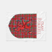 Couverture Polaire Burrell Tartan Scottish Plaid Lion Rampant (Devant (Horizontal))