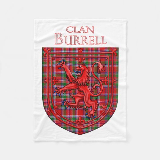 Couverture Polaire Burrell Tartan Scottish Plaid Lion Rampant (Devant)