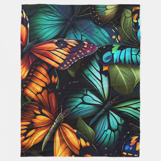 Couverture Polaire Burst–Butterflies in Motion (Devant)