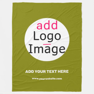 Couverture Polaire Business Chic Minimal Personnalisable Olive Green