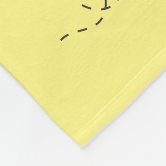 Couverture Polaire Busy Bee Cute Yellow Pattern (Coin)
