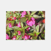 Couverture Polaire Busy Lizzie Rose et Vert (Devant (Horizontal))