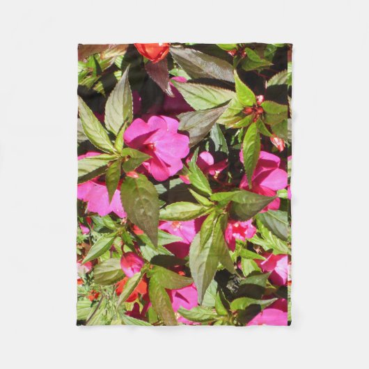 Couverture Polaire Busy Lizzie Rose et Vert (Devant)