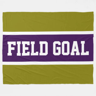 Couverture Polaire BUT DE CHAMP Sporty Violet foncé Blanc Rayures oli