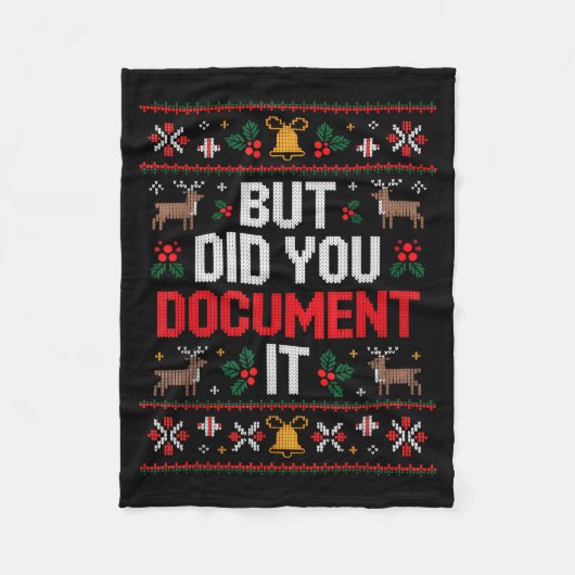 Couverture Polaire But Did You Doent It Funny Office Christmas Ugly (Devant)