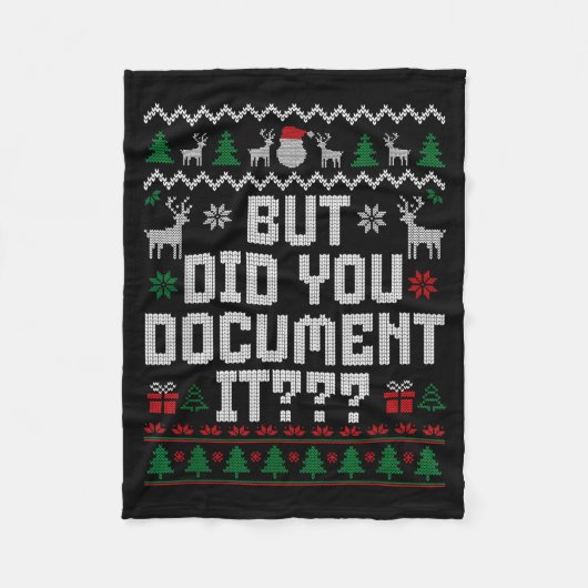Couverture Polaire But Did You Doent It Funny Office Christmas Ugly S (Devant)
