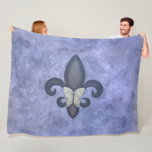 Couverture Polaire Butterfleur Papillon Fleur de Lis