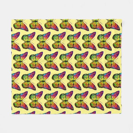 COUVERTURE POLAIRE BUTTERFLY ABSTRAIT (Devant (Horizontal))