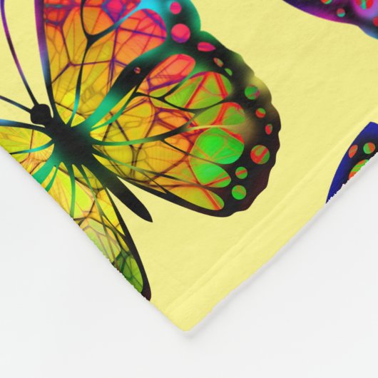 COUVERTURE POLAIRE BUTTERFLY ABSTRAIT (Coin)