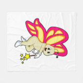 Couverture Polaire Butterfly as Wizard with Magic Mur (Devant (Horizontal))