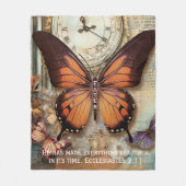 Couverture Polaire Butterfly Clock Fleece Blanket Ecclesiastes 3:11 (Devant)