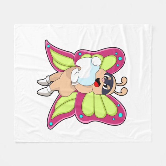 Couverture Polaire Butterfly Dentist Teeth (Devant (Horizontal))