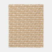 Couverture Polaire Butterfly tendance Custom Calligraphy Nom Camel (Devant)
