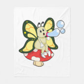 Couverture Polaire Butterfly with Soap bubbles (Devant)