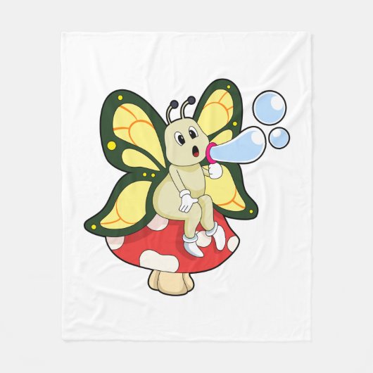 Couverture Polaire Butterfly with Soap bubbles (Devant)