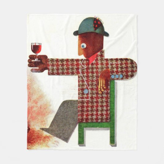 Couverture Polaire buveur de vin AKA oenophile (Devant)