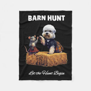 Couverture Polaire Byrn Hunt Lover - Jote Rat Et Dandie Dinmont Dog