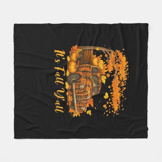 Couverture Polaire C’est automne Y’all Citrouille arbre d’automne Hel (Devant (Horizontal))
