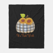 Couverture Polaire C’est automne Y’all Citrouille Plaid Design Hallow (Devant)