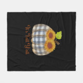 Couverture Polaire C’est automne Y’all Citrouille Plaid Design Hallow (Devant (Horizontal))