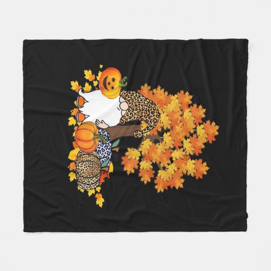 Couverture Polaire C’est automne Y’all mignon Gnomes Citrouille Autom (Devant (Horizontal))