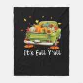 Couverture Polaire C’est l’automne Y’all Citrouille Automne Bonjour A (Devant)