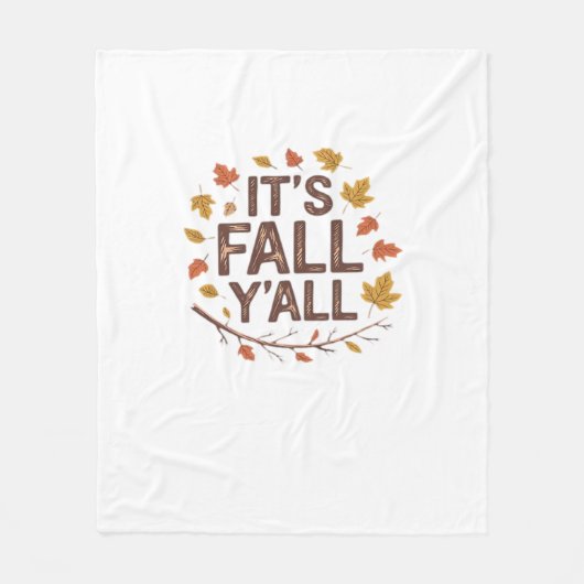 Couverture Polaire C’est le design classique rétrograde de Fall Y’all (Devant)