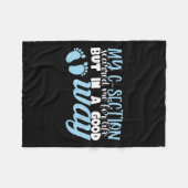 Couverture Polaire C-section Cesarean New Mom Of Baby Boy Recovery Qu (Devant (Horizontal))