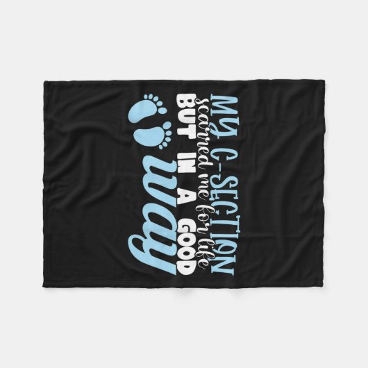 Couverture Polaire C-section Cesarean New Mom Of Baby Boy Recovery Qu (Devant (Horizontal))