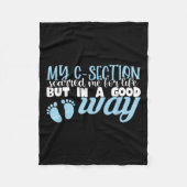 Couverture Polaire C-section Cesarean New Mom Of Baby Boy Recovery Qu (Devant)