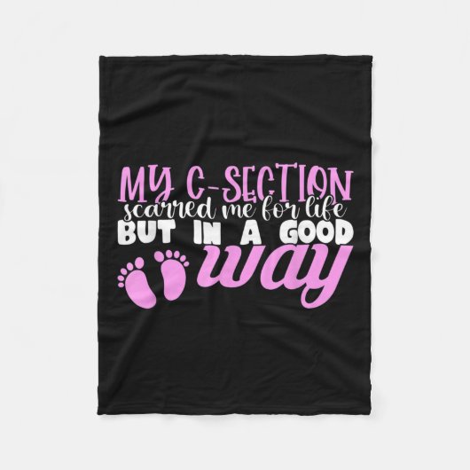 Couverture Polaire C-section Cesarean New Mom Of Baby Girl Recovery Q (Devant)