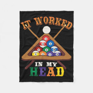 Couverture Polaire Ça A Fonctionné Dans Ma Tête Drôle Snooker Billard