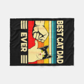Couverture Polaire Ca Men Best Cat Dad Ever Funny Cat Lover Gift _2  (Devant (Horizontal))
