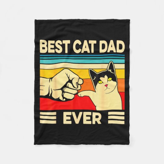Couverture Polaire Ca Men Best Cat Dad Ever Funny Cat Lover Gift _2  (Devant)