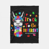 Couverture Polaire Ça va être différent Llama Sensibilisation sur l'a (Devant)