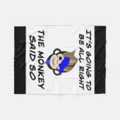 Couverture Polaire Ça va être le bon singe Fleece Blanket (Devant (Horizontal))