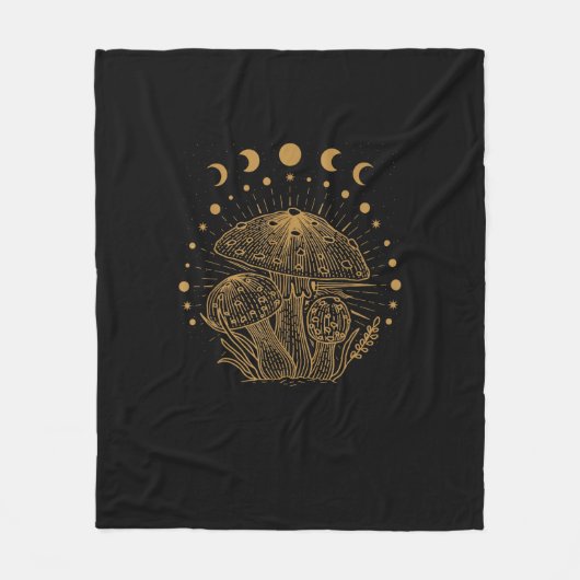 Couverture Polaire Cabane Champignon Esthétique Goblincore (Devant)