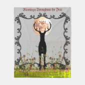 Couverture Polaire Cabine saison cerf personnalisable 2022 Throw (Devant)