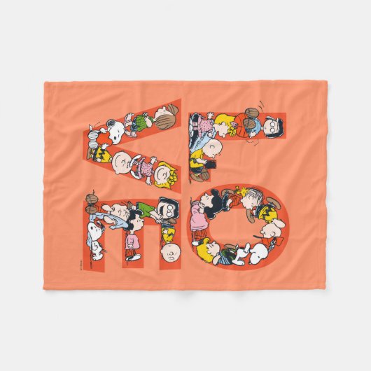 Couverture Polaire cacahuètes - AMOUR (Devant (Horizontal))