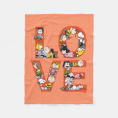 Couverture Polaire cacahuètes - AMOUR (Devant)