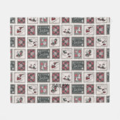 Couverture Polaire cacahuètes | Ancien Motif de traîneau (Devant (Horizontal))