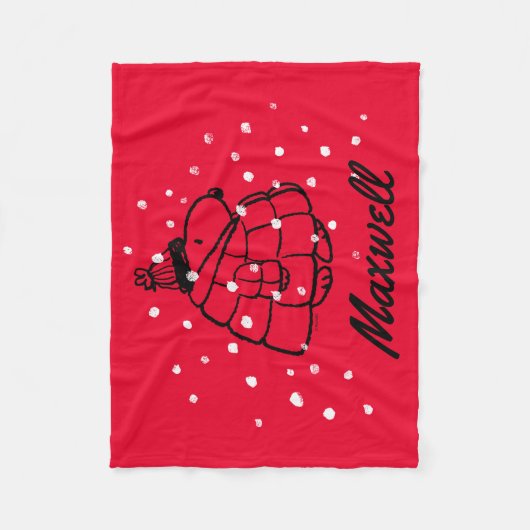 Couverture Polaire cacahuètes | Chaleureux et confortable | Ajouter V (Devant)