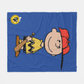 Couverture Polaire cacahuètes | Charlie Brown Baseball Smile (Devant (Horizontal))