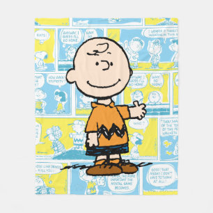 Couverture Polaire cacahuètes Charlie Brown Motif de bande dessinée