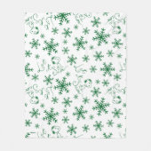 Couverture Polaire cacahuètes | Christmas Snoopy Let It Snow Motif (Devant)