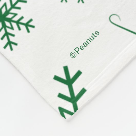 Couverture Polaire cacahuètes | Christmas Snoopy Let It Snow Motif (Coin)