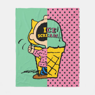 Couverture Polaire cacahuètes Crème de glace Sally demi et demi
