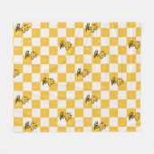 Couverture Polaire cacahuètes | Drapeau À damiers bois (Devant (Horizontal))