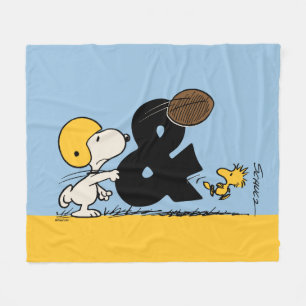 Couverture Polaire cacahuètes Football Snoopy & Woodstock