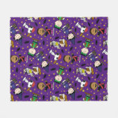 Couverture Polaire cacahuètes | Happy Halloween Motif (Devant (Horizontal))